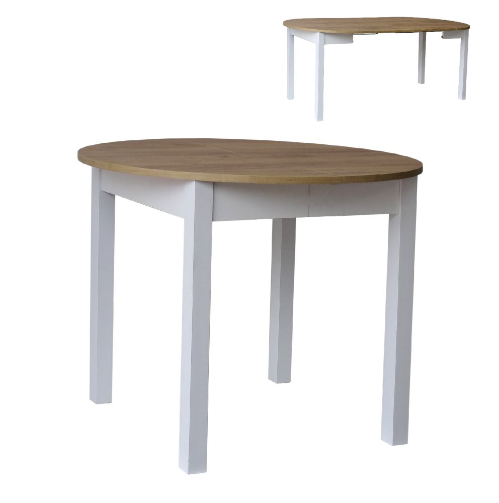 Stół rozsuwany Ø 80/170cm blat grub. 18mm (Mix kolorów) Kod: 534/2 OKAZJA -20%