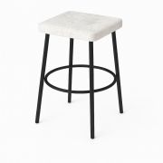 Taboret z grubym siedziskiem nogi metalowe Kod: 639