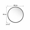 Lustro okrągłe 60cm ramka metal Kod: 3100