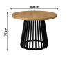 Stół rozsuwany Ø 80/130cm blat grub. 36mm Kod: 1750/1