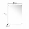 Lustro zaowalone 56cm x76 cm ramka metal Kod: 3104