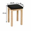 Taboret z grubym siedziskiem nogi drewniane Kod: 646