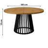Stół rozsuwany Ø 120/270cm blat grub. 36mm Kod: 1754/3