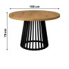 Stół rozsuwany Ø 100/250cm blat grub. 36mm Kod: 1752/3
